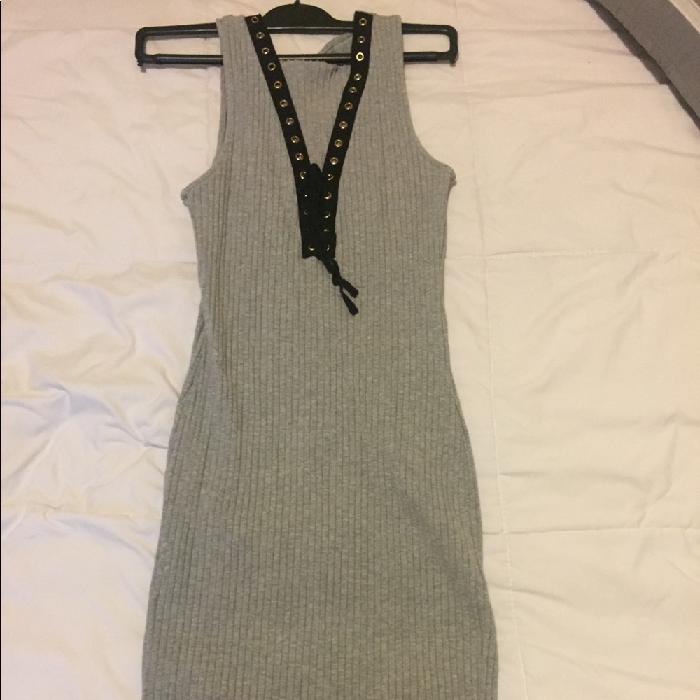 Black and gray dress